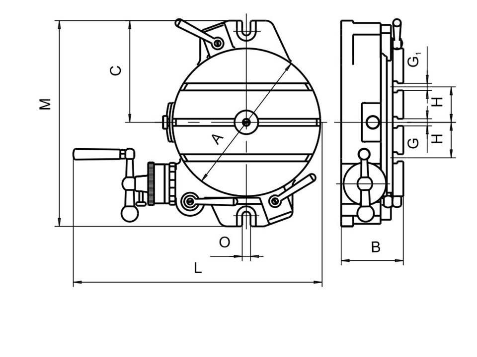 Стол поворотный фрезерный круглый 61 П-17-000 Производство БЗСП (Барановичи) схема.jpg